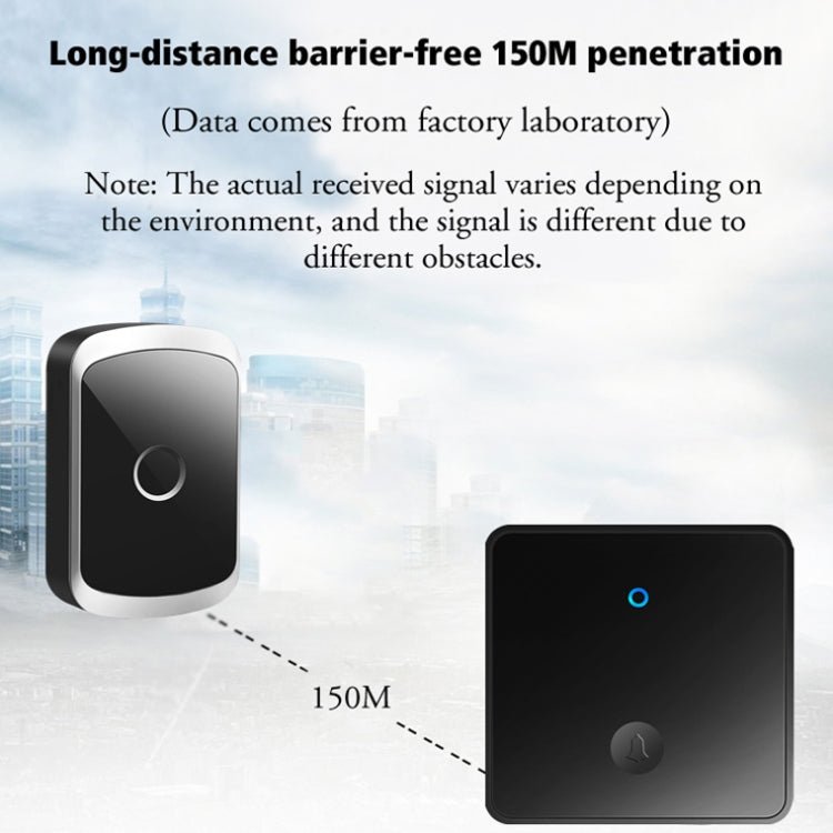 CACAZI FA50 1 For 1 Push - button Self - generating Wireless Doorbell - Trustpick