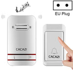 CACAZI V027G One Button One Receivers Self - Powered Wireless Home Kinetic Electronic Doorbell, UK Plug - Trustpick