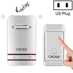 CACAZI V027G One Button One Receivers Self - Powered Wireless Home Kinetic Electronic Doorbell, UK Plug - Trustpick