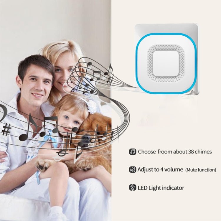 CACAZI V028F 1 For 3 Wireless Music Doorbell without Battery - Trustpick