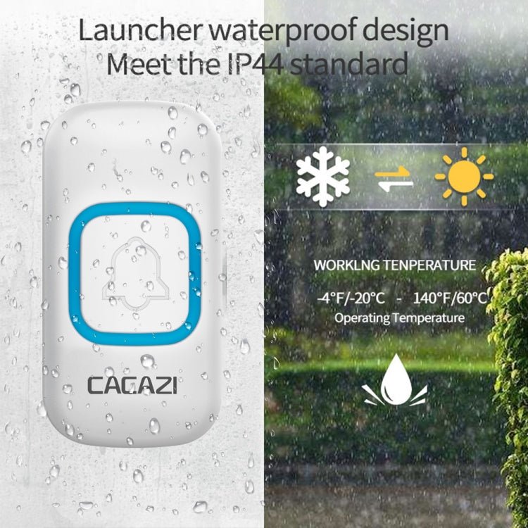 CACAZI V028F Wireless Music Doorbell without Battery - Trustpick