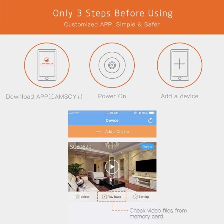 CAMSOY C2 Intelligent Bluetooth Monitor HD Night Vision WIFI Remote Monitor Camera - Trustpick