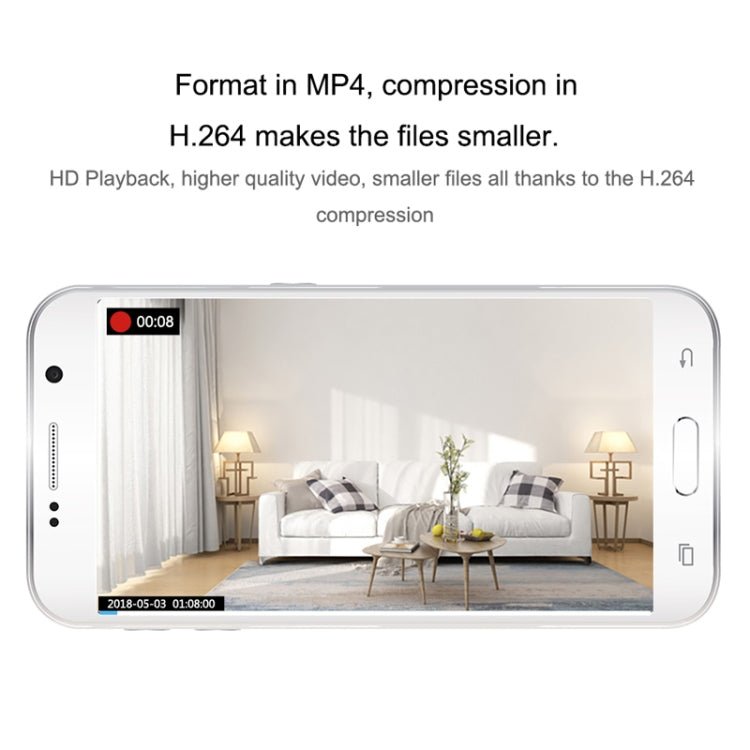 CAMSOY C9 HD 1280 x 720P 70 Degree Wide Angle Wireless WiFi Wearable Intelligent Surveillance Camera, Support Infrared Right Vision & Motion Detection Alarm & Loop Recording & Timed Capture - Trustpick