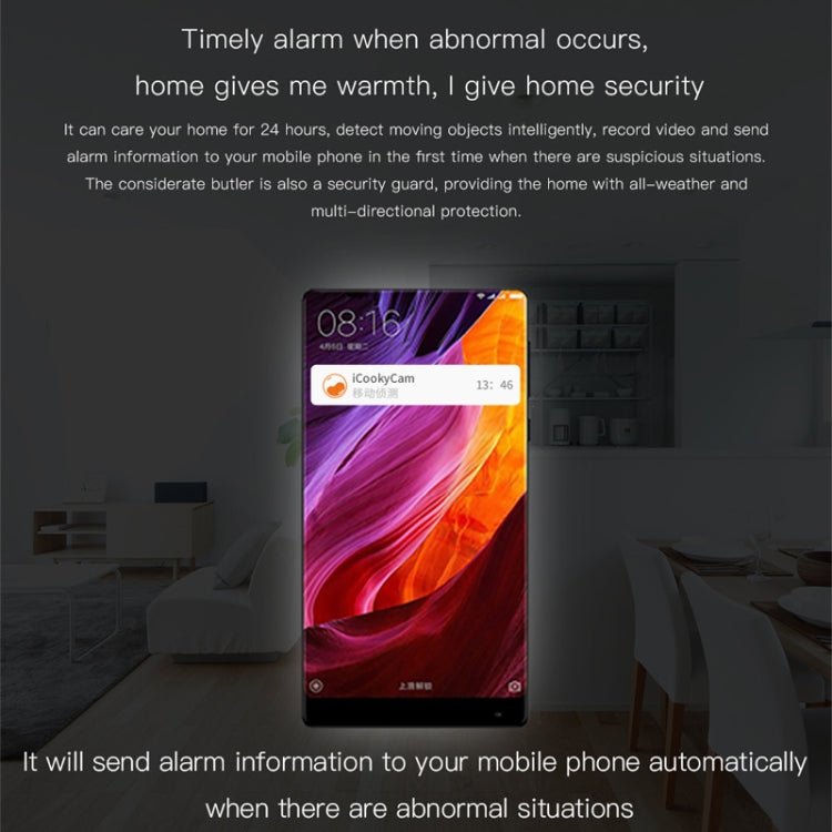 CAMSOY S1 HD 1280 x 720P 140 Degree Wide Angle Wireless WiFi Intelligent Surveillance Camera - Trustpick