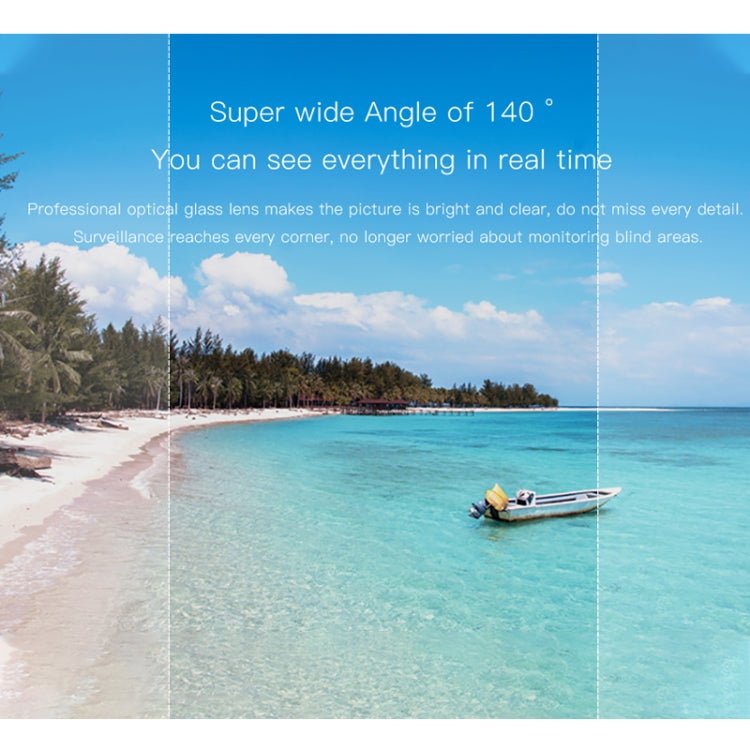 CAMSOY S1 HD 1280 x 720P 140 Degree Wide Angle Wireless WiFi Intelligent Surveillance Camera - Trustpick