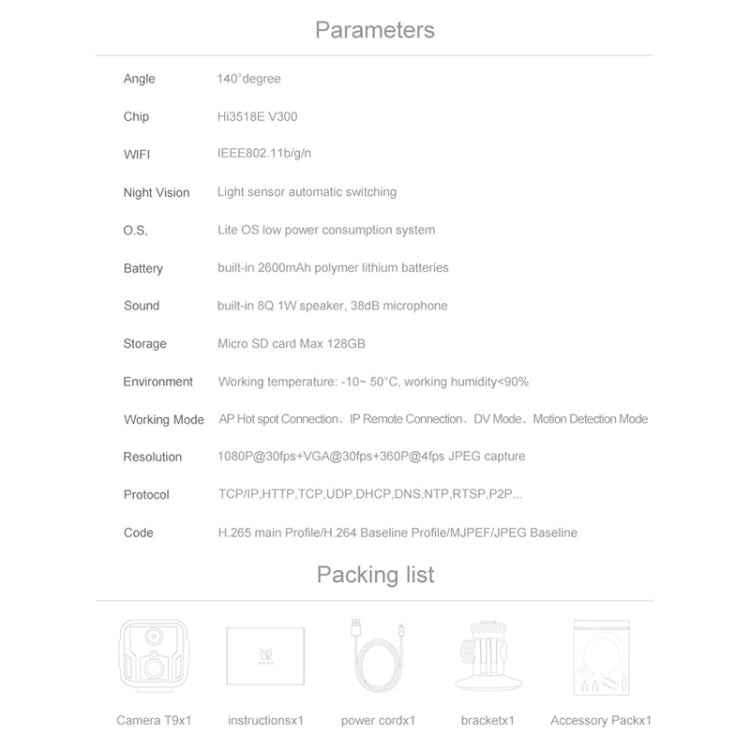 CAMSOY T9W5 1080P WiFi Wireless Network Action Camera Wide - angle Recorder - Trustpick