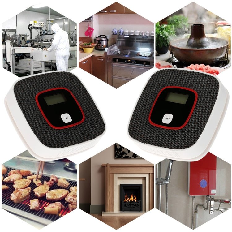 Carbon Monoxide Detector Gas Alarm Sensor Poisoning Gas Tester Human Voice Warning Detector with LCD Display - Trustpick