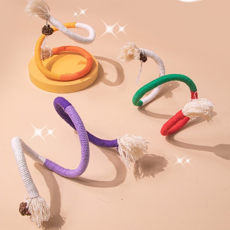 Cat Bite Rope Toy Catnip Cat Teasing Stick - Trustpick