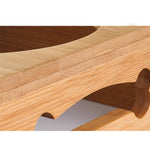 Cat Dog Pet Stainless Steel Feeding and Drinking Bowls Combination With Bamboo Frame - Trustpick