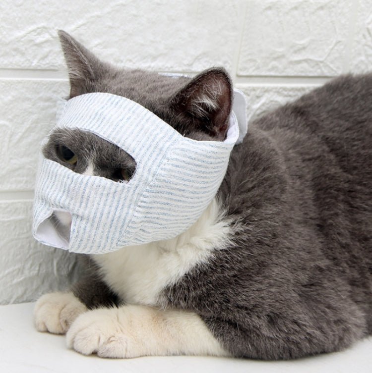 Cat Face Mask Pet Anti - Bite Anti - Licking Reathable Face Mask - Trustpick