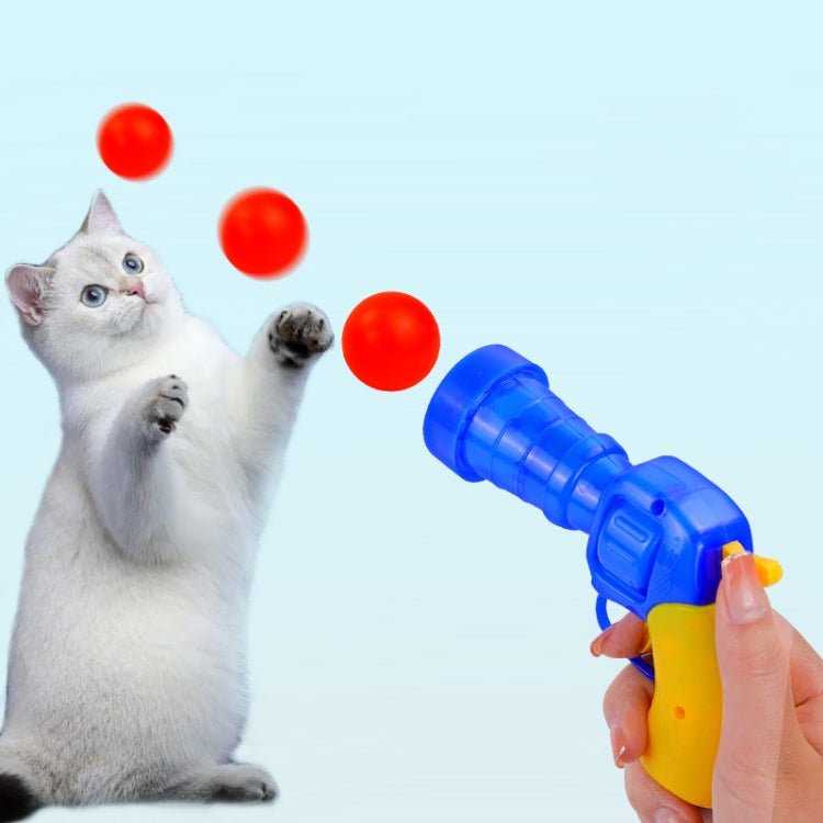 Cat Interactive Plush Toy Silent Plush Ball Launcher Pet Toy Balls - Trustpick