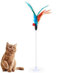 Cat Interactive Stick Feather Toy with Fixed Suction Cup - Trustpick