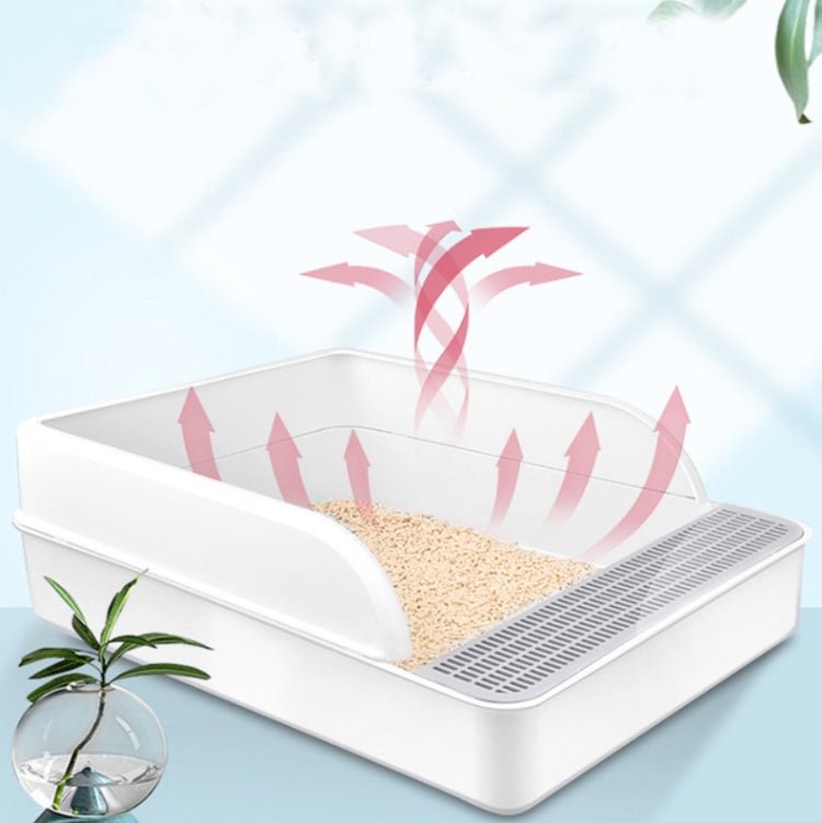 Cat Litter Box Semi - closed Square Feces Basin Pet Toilet - Trustpick