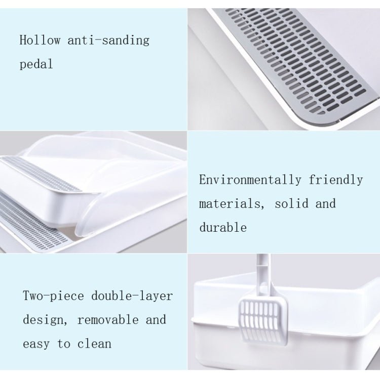 Cat Litter Box Semi - closed Square Feces Basin Pet Toilet - Trustpick