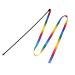 Cat Toy Rainbow Cloth Strip Funny Cat Stick - Trustpick