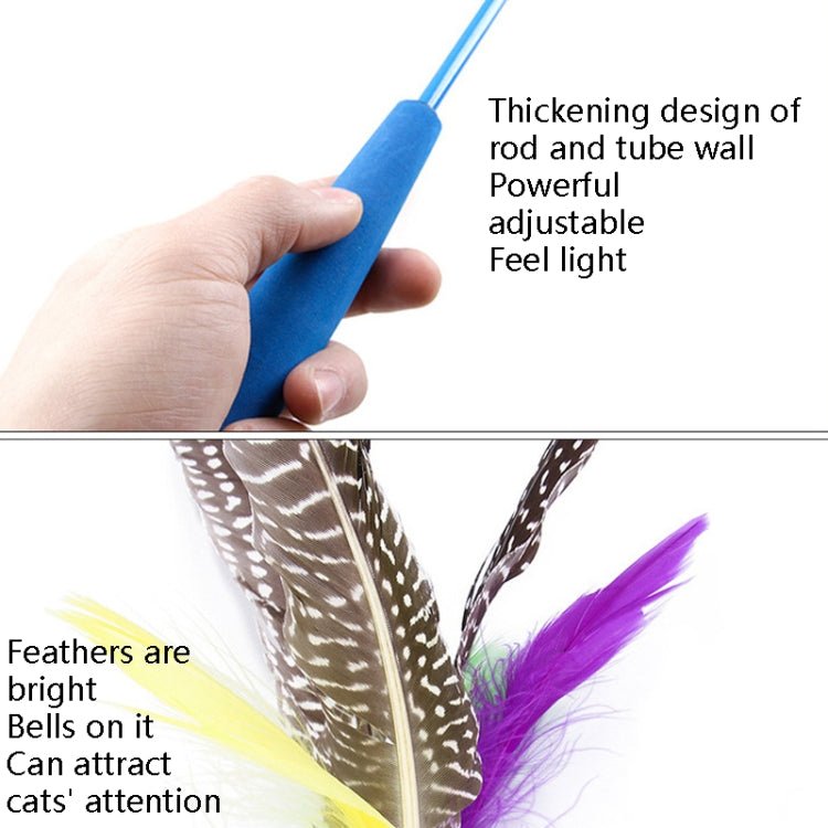 Cat Toys Feather Telescopic Funny Cat Sticks - Trustpick