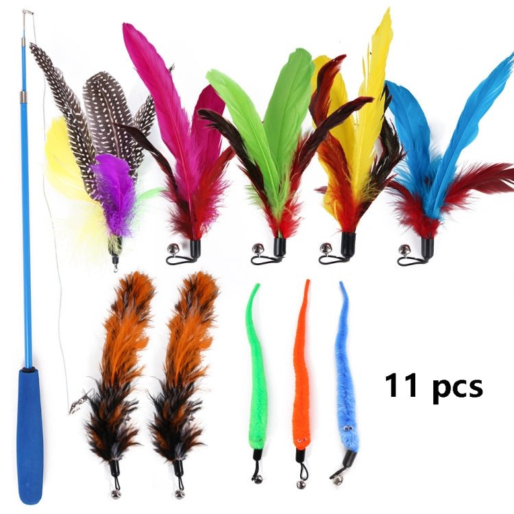 Cat Toys Feather Telescopic Funny Cat Sticks - Trustpick