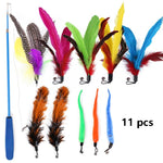 Cat Toys Feather Telescopic Funny Cat Sticks - Trustpick