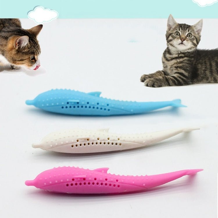 Catnip Cat Teeth Cleaning Silicone Dolphin Toy - Trustpick