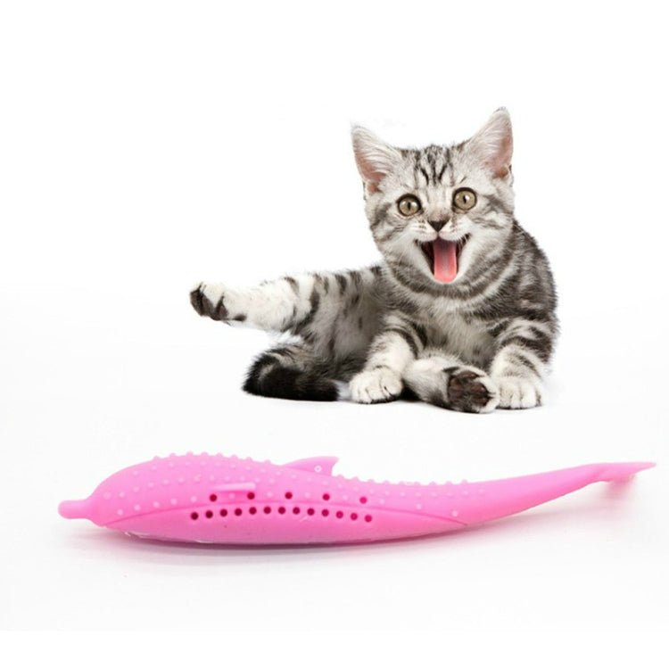 Catnip Cat Teeth Cleaning Silicone Dolphin Toy - Trustpick