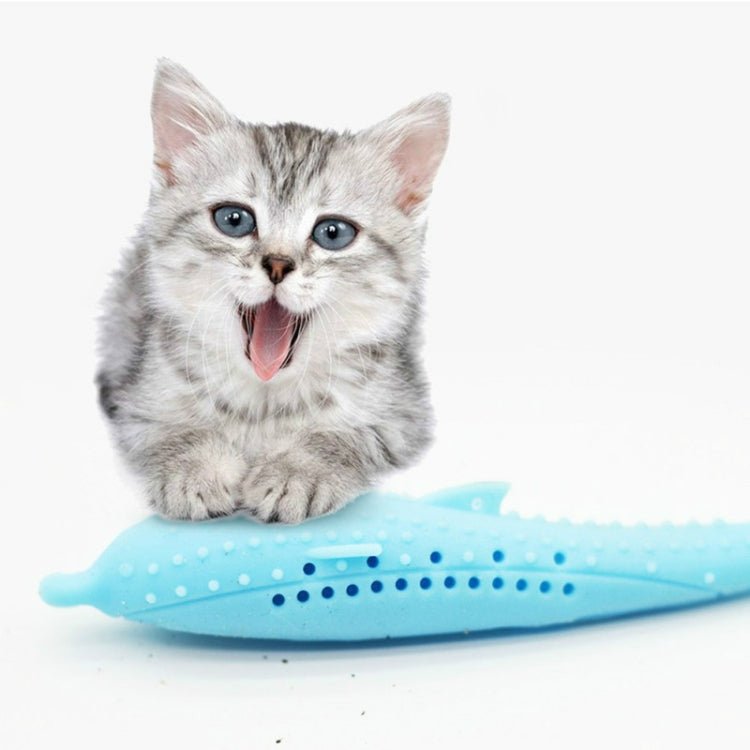 Catnip Cat Teeth Cleaning Silicone Dolphin Toy - Trustpick