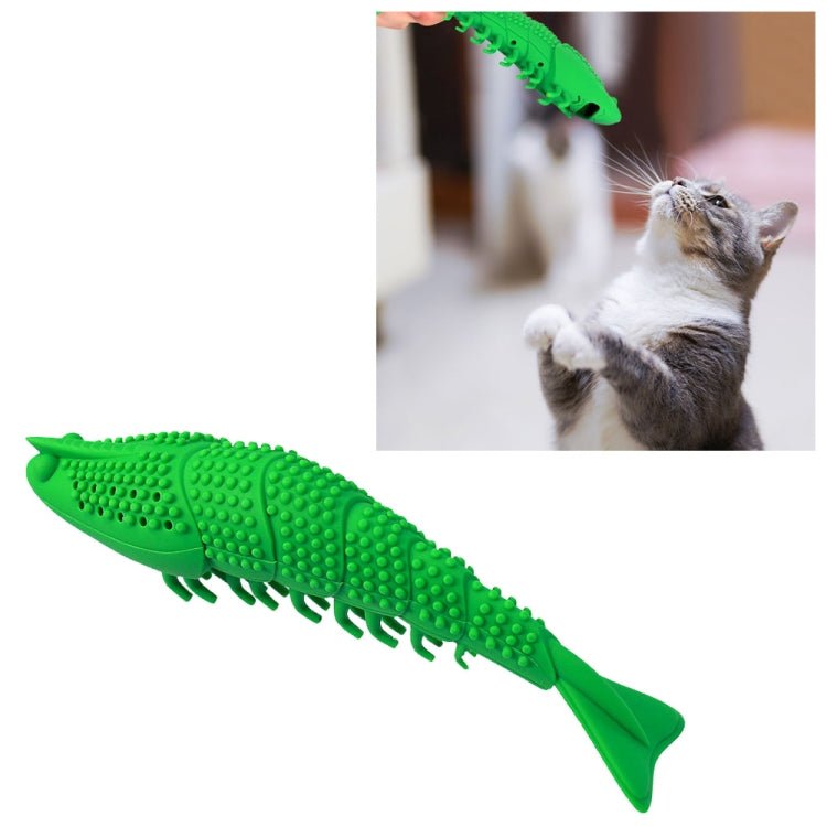 Catnip Fish Bite Teething Stick Funny Cat Toy Pet Toothbrush - Trustpick