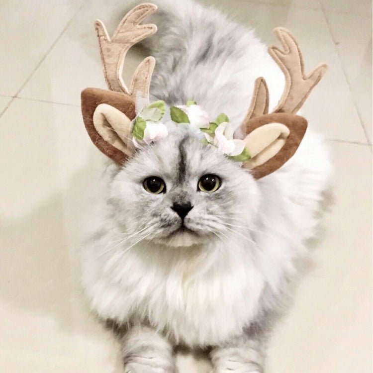 Christmas Pet Accessories Dog Hairpin Cat Ornament Christmas Antler Headband - Trustpick