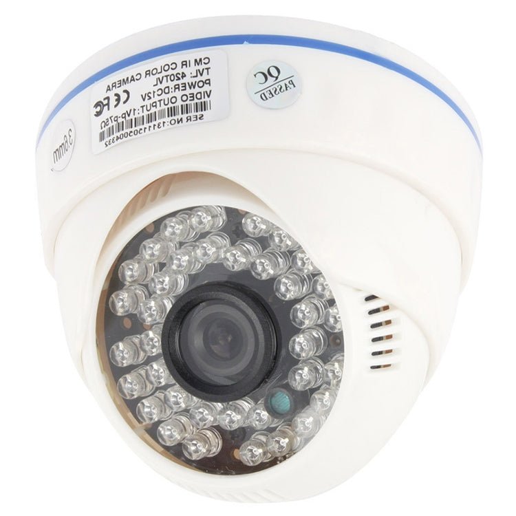 CMOS 420TVL 3.6mm Lens ABS Material Color Infrared Camera with 36 LED, IR Distance: 20m - Trustpick