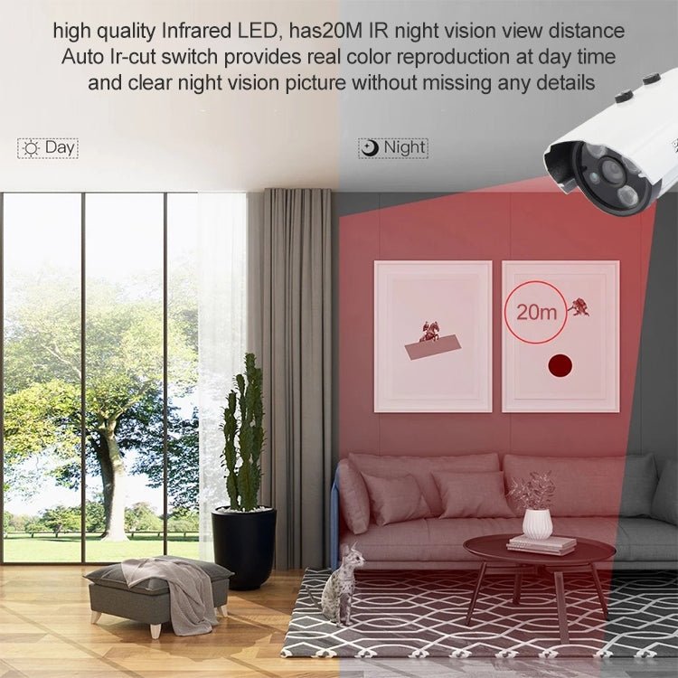 CMOS 420TVL 6mm Lens Metal Material Array LED Color Infrared Camera with 3 LED, IR Distance: 20m - Trustpick