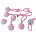 Cotton Rope Dog Molar Teeth Cleaning Toy Candy Color Woven Cotton Rope - Trustpick
