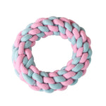 Cotton Rope Dog Molar Teeth Cleaning Toy Candy Color Woven Cotton Rope - Trustpick