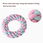 Cotton Rope Dog Molar Teeth Cleaning Toy Candy Color Woven Cotton Rope - Trustpick