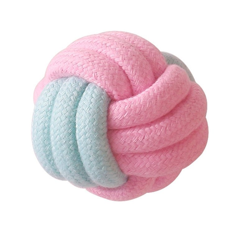 Cotton Rope Dog Molar Teeth Cleaning Toy Candy Color Woven Cotton Rope - Trustpick