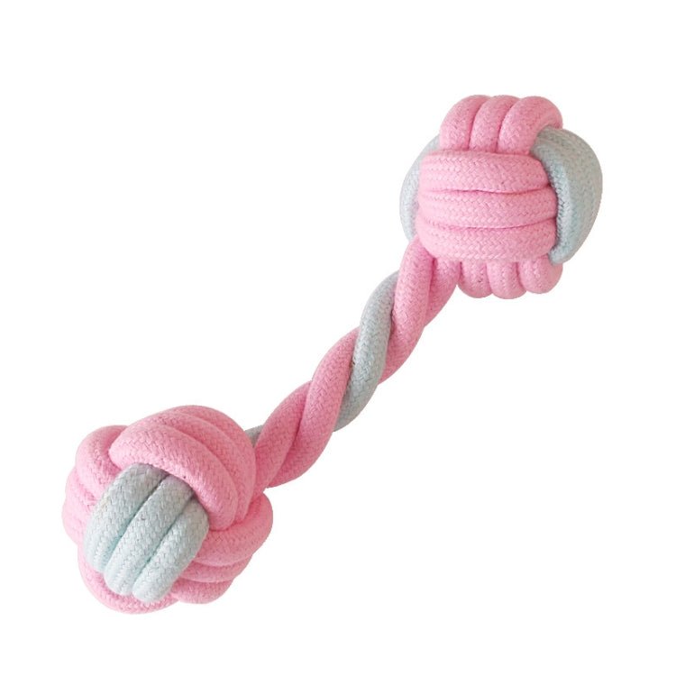 Cotton Rope Dog Molar Teeth Cleaning Toy Candy Color Woven Cotton Rope - Trustpick