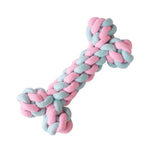 Cotton Rope Dog Molar Teeth Cleaning Toy Candy Color Woven Cotton Rope - Trustpick