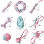 Cotton Rope Dog Molar Teeth Cleaning Toy Candy Color Woven Cotton Rope - Trustpick