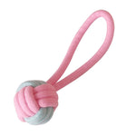 Cotton Rope Dog Molar Teeth Cleaning Toy Candy Color Woven Cotton Rope - Trustpick