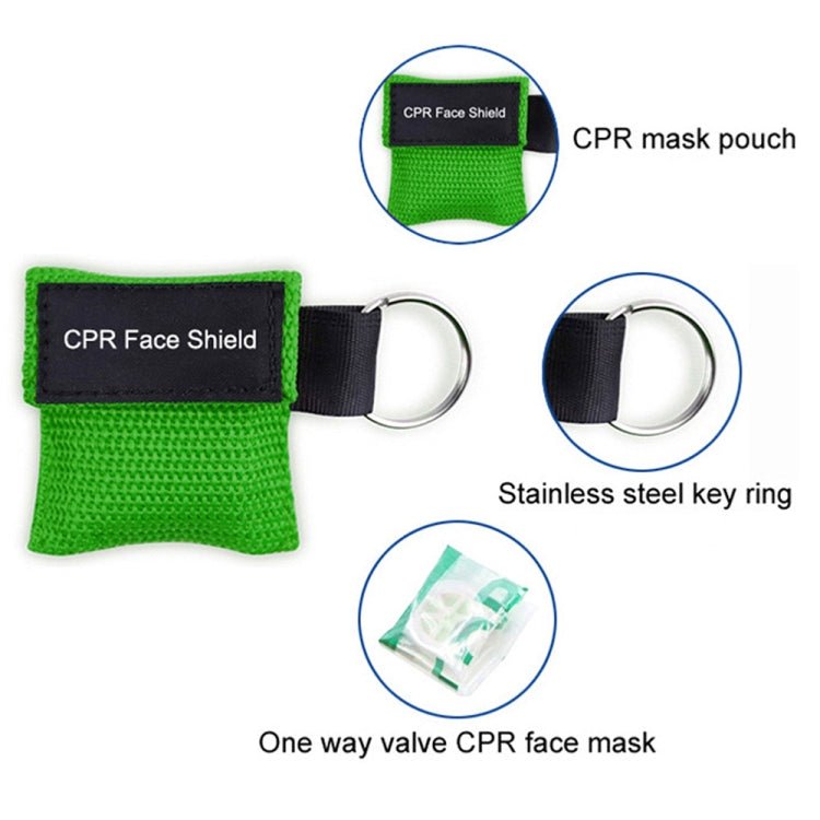 CPR Emergency Face Shield Mask Key Ring Breathing Mask - Trustpick