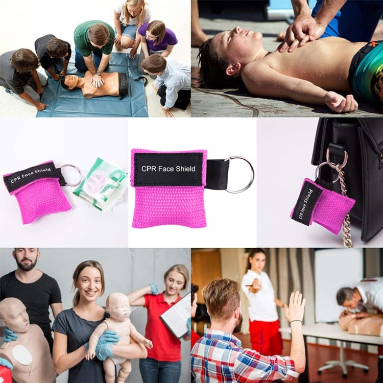 CPR Emergency Face Shield Mask Key Ring Breathing Mask - Trustpick