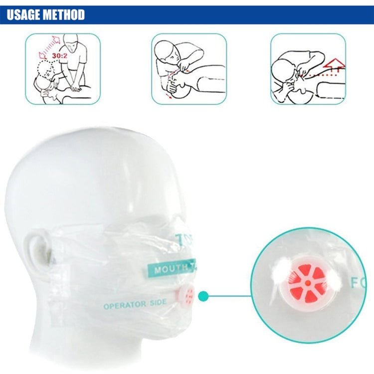 CPR Emergency Face Shield Mask Key Ring Breathing Mask - Trustpick