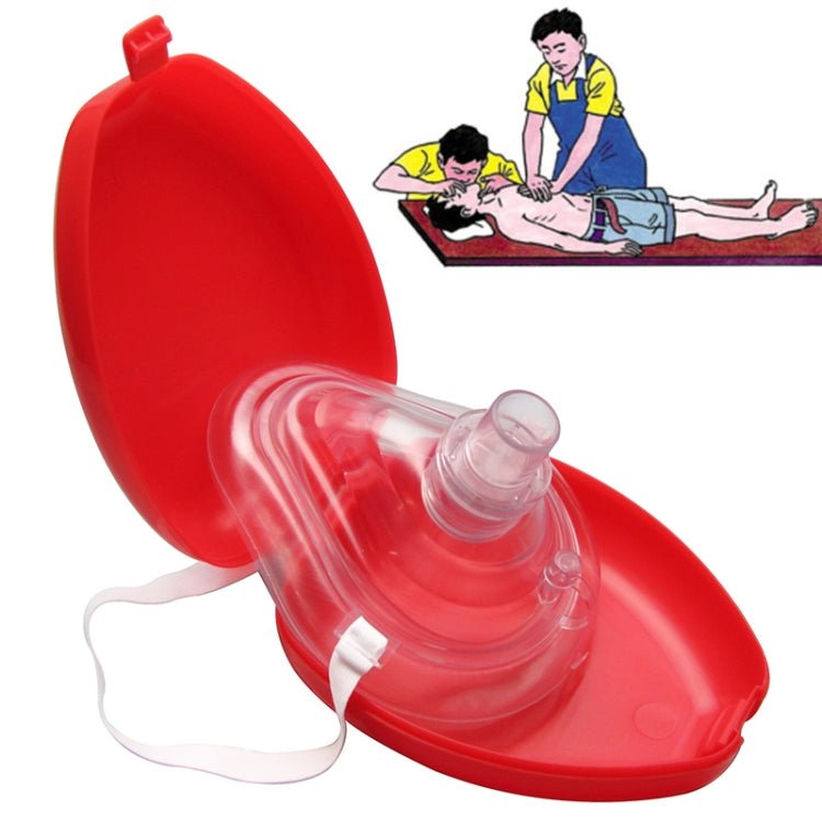 CPR Resuscitator Rescue Emergency First Aid Breathing Mask Mouth Breath One - way Valve Tools - Trustpick