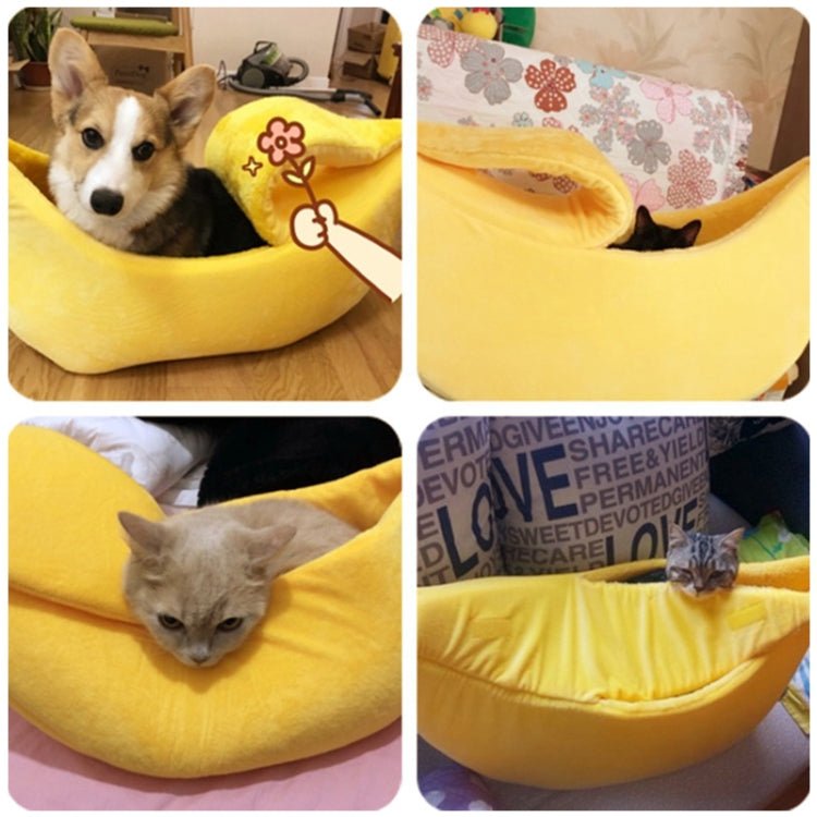 Creative Kennel Banana Shape Cat Litter Winter Warm Pet Nest - Trustpick