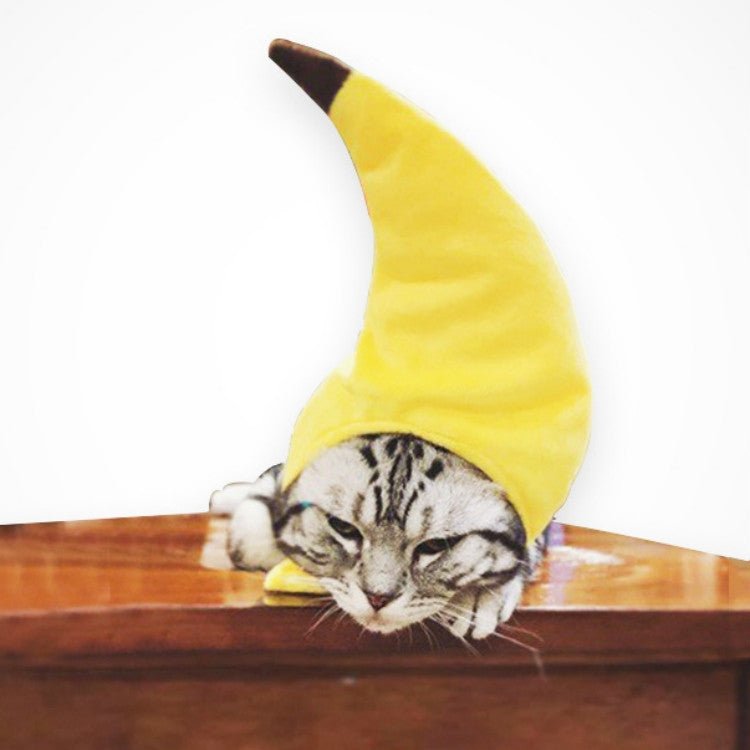 Creative Turned Funny Pet Cat Teddy Festival Funny Banana Headgear - Trustpick