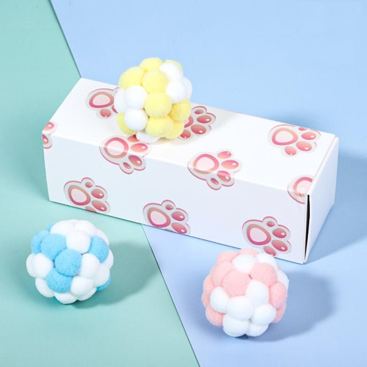 CT0115 Macaron - Colored Plush Ball Funny Cat Toy - Trustpick