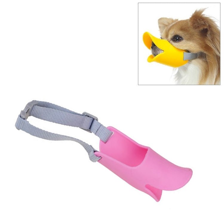 Cute Duck Mouth Shape Silicone Muzzle for Pet Dog, Size: L - Trustpick