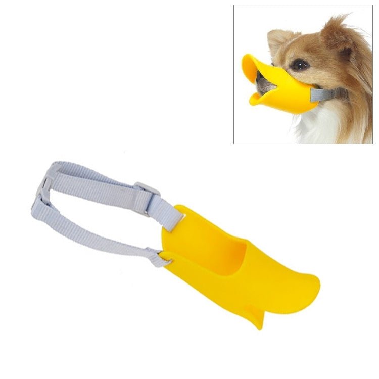 Cute Duck Mouth Shape Silicone Muzzle for Pet Dog, Size: M - Trustpick