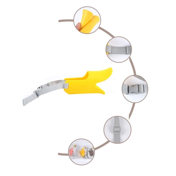 Cute Duck Mouth Shape Silicone Muzzle for Pet Dog, Size: S - Trustpick