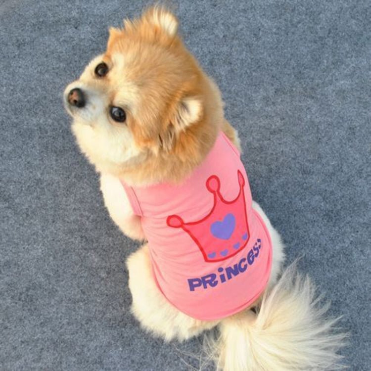 Cute Little Pet Dog Clothes Crown Vest Pet Clothes - Trustpick