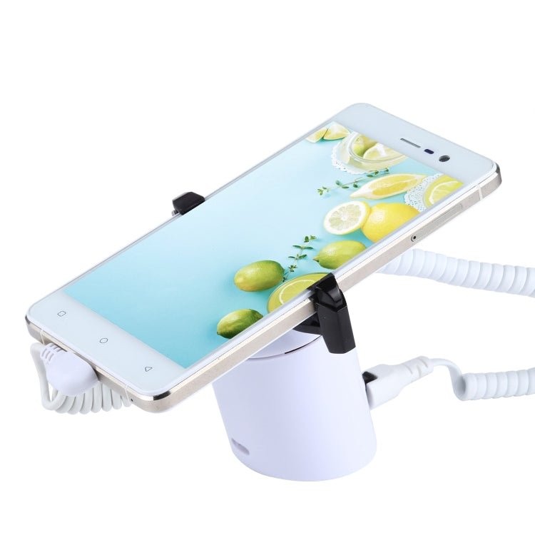 Cylindrical Display Stand Security System Burglar Alarm / Anti - theft Alarm Display Holder with Infrared Remote Control for Smartphones with Micro - USB Port - Trustpick