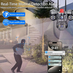 D31 9MP Multi - lens Panoramic Solar Surveillance PTZ Dome Camera - Trustpick